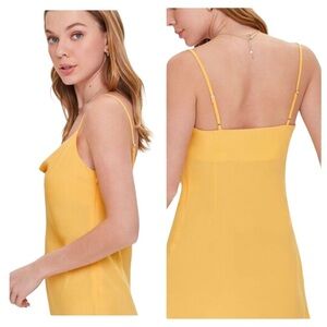 Cowl Slip Dress marigold spaguetti straps XS MArigold